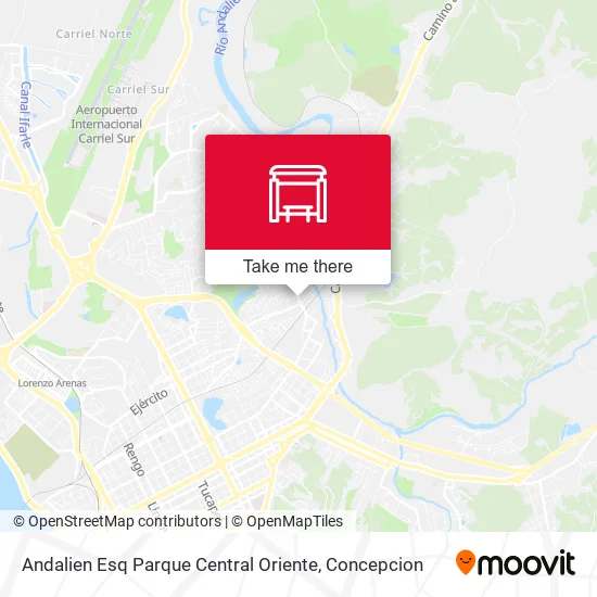 Mapa de Andalien Esq Parque Central  Oriente