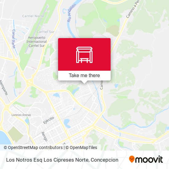 Los Notros Esq Los Cipreses  Norte map