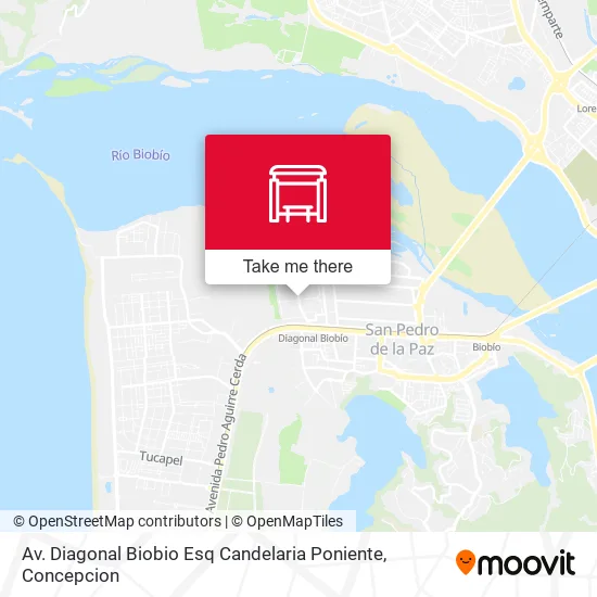 Mapa de Av. Diagonal Biobio Esq Candelaria  Poniente