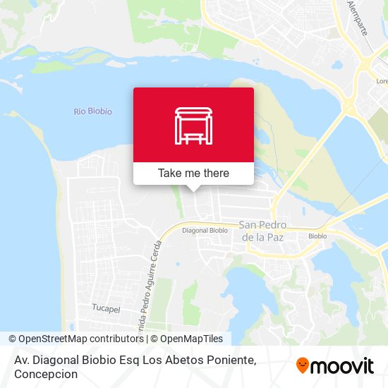 Mapa de Av. Diagonal Biobio Esq Los Abetos  Poniente