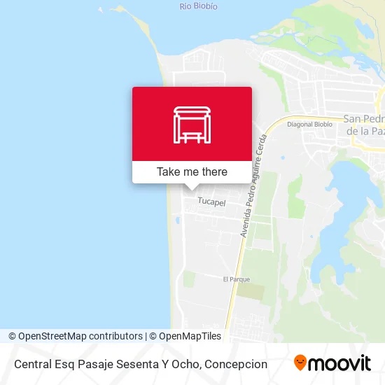 Central Esq Pasaje Sesenta Y Ocho map