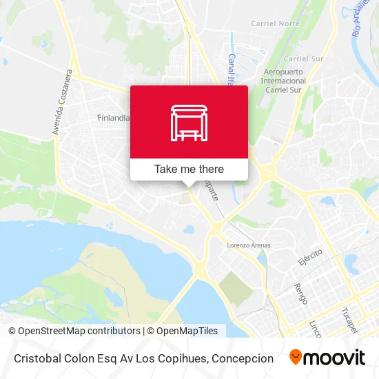 Mapa de Cristobal Colon Esq Av Los Copihues