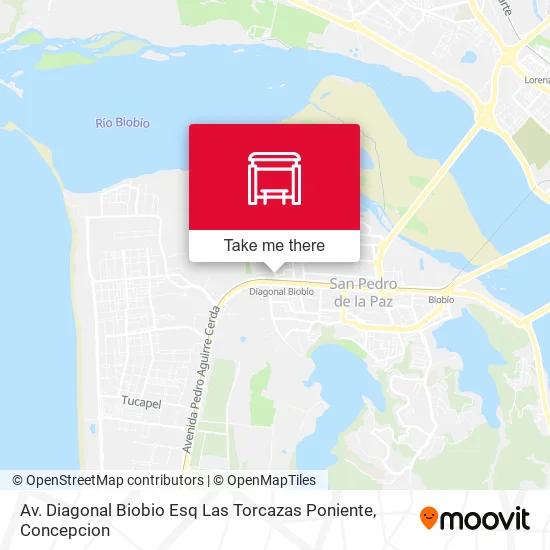 Mapa de Av. Diagonal Biobio Esq Las Torcazas  Poniente