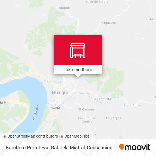 Bombero Perret Esq Gabriela Mistral map