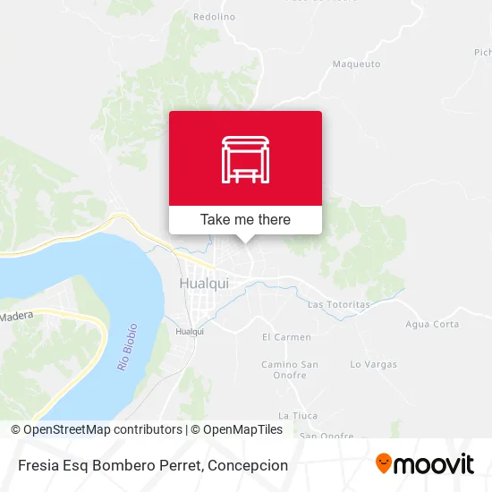 Mapa de Fresia Esq Bombero Perret