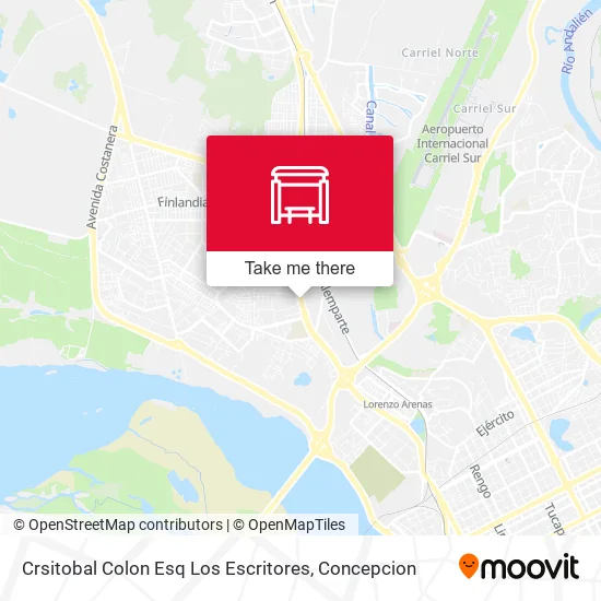 Mapa de Crsitobal Colon Esq Los Escritores
