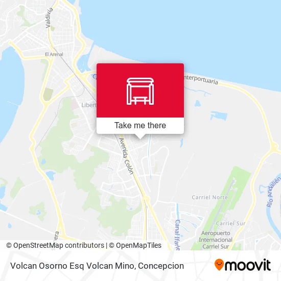 Mapa de Volcan Osorno Esq Volcan Mino