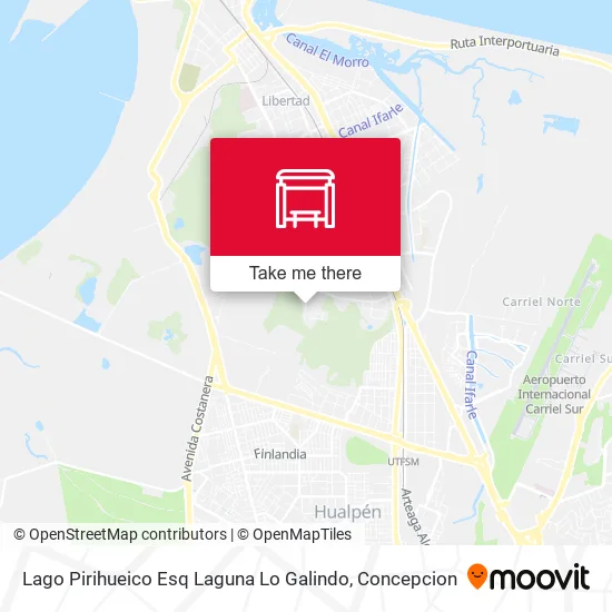 Mapa de Lago Pirihueico Esq Laguna Lo Galindo