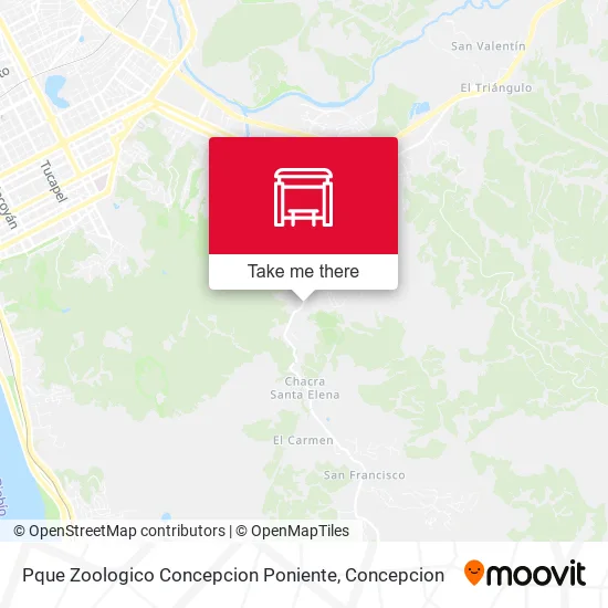 Mapa de Pque Zoologico Concepcion  Poniente