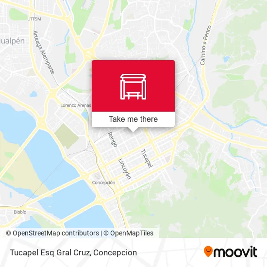 Mapa de Tucapel Esq Gral Cruz