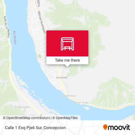 Mapa de Calle 1 Esq Pje6  Sur