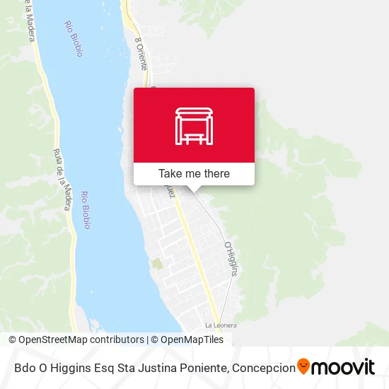 Mapa de Bdo  O Higgins Esq Sta Justina  Poniente