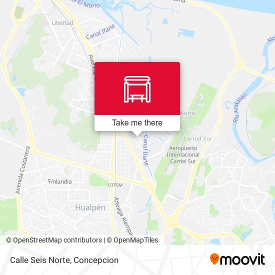 Mapa de Calle Seis  Norte