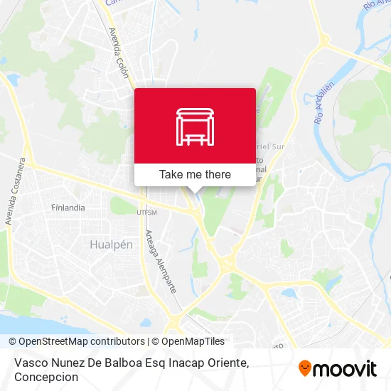 Mapa de Vasco Nunez De Balboa Esq Inacap  Oriente