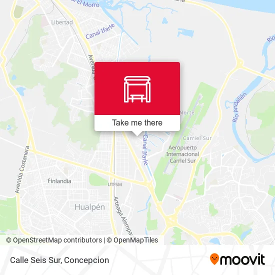 Mapa de Calle Seis  Sur