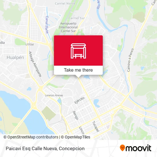 Mapa de Paicavi Esq Calle Nueva