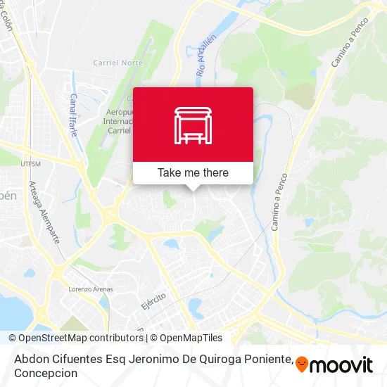 Mapa de Abdon Cifuentes Esq Jeronimo De Quiroga  Poniente