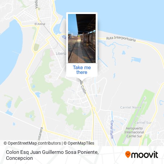 Colon Esq Juan Guillermo Sosa  Poniente map