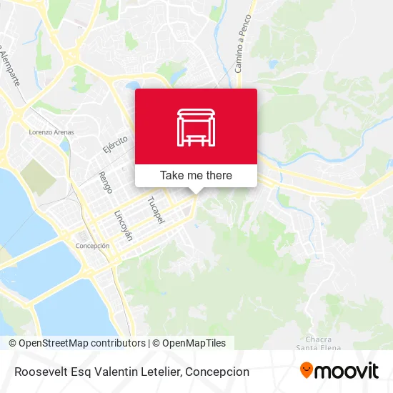 Mapa de Roosevelt Esq Valentin Letelier