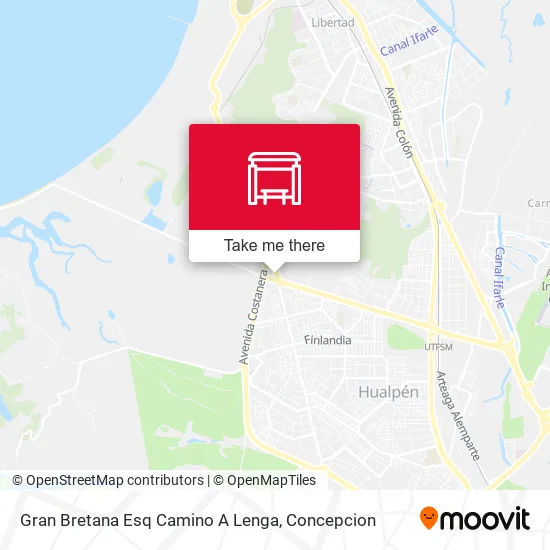Mapa de Gran Bretana Esq Camino A Lenga