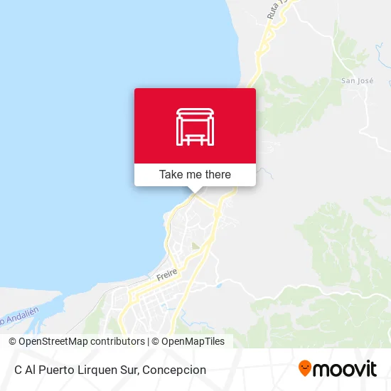 Mapa de C Al Puerto Lirquen  Sur