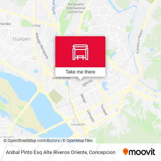 Mapa de Anibal Pinto Esq Alte Riveros  Oriente