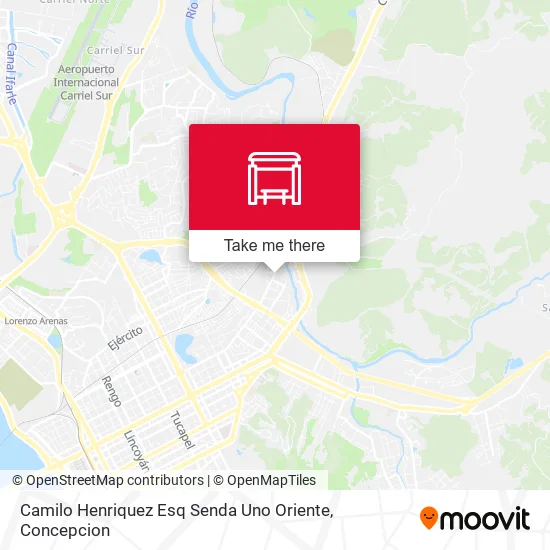Mapa de Camilo Henriquez Esq Senda Uno  Oriente