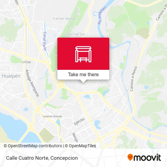 Mapa de Calle Cuatro  Norte