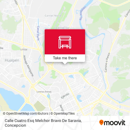 Mapa de Calle Cuatro Esq Melchor Bravo De Saravia