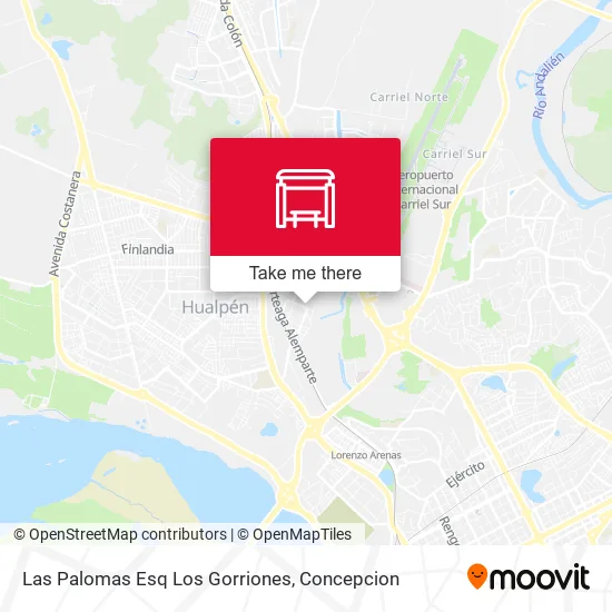 Mapa de Las Palomas Esq Los Gorriones