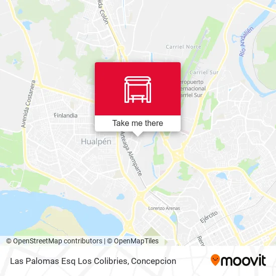 Mapa de Las Palomas Esq Los Colibries