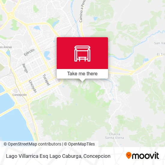 Mapa de Lago Villarrica Esq Lago Caburga