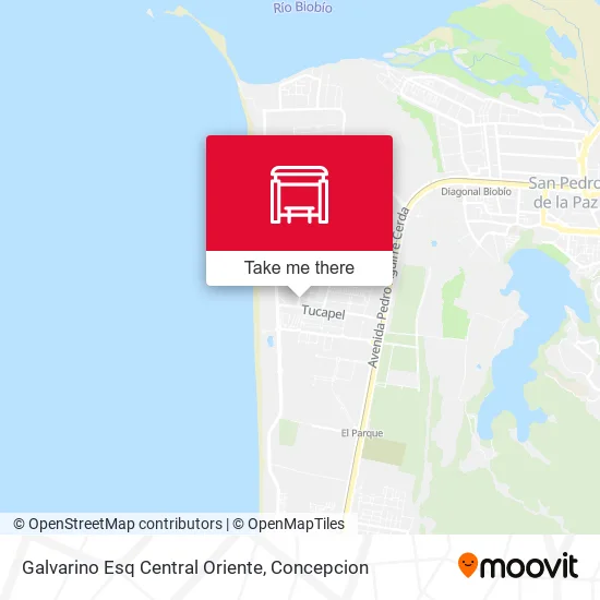 Mapa de Galvarino Esq Central  Oriente