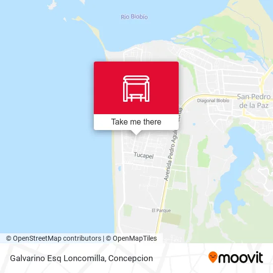 Mapa de Galvarino Esq Loncomilla