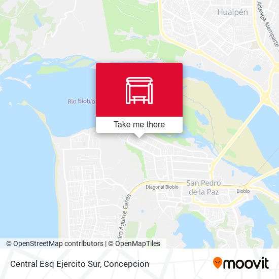 Mapa de Central Esq Ejercito  Sur