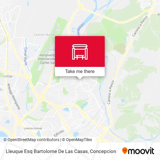 Mapa de Lleuque Esq Bartolome De Las Casas