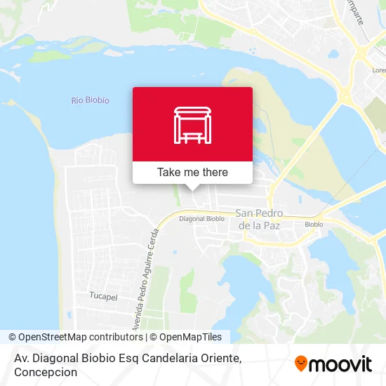 Mapa de Av. Diagonal Biobio Esq Candelaria  Oriente