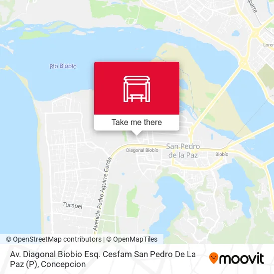 Av. Diagonal Biobio Esq. Cesfam San Pedro De La Paz map