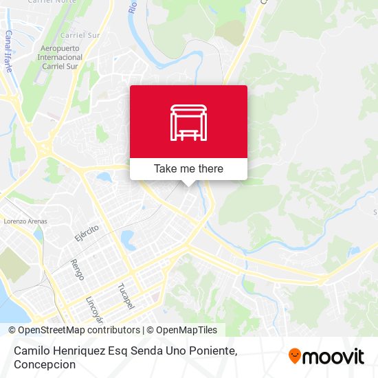 Camilo Henriquez Esq Senda Uno  Poniente map