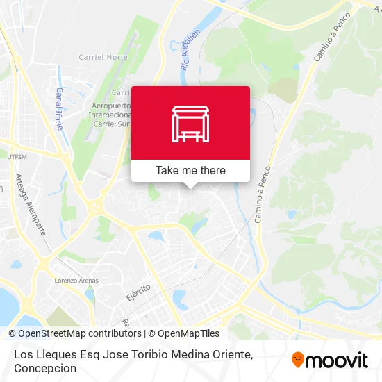 Mapa de Los Lleques Esq Jose Toribio Medina  Oriente