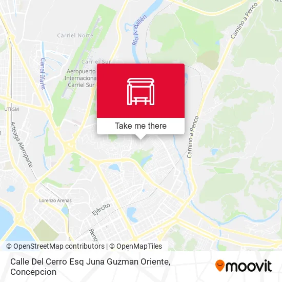 Mapa de Calle Del Cerro Esq Juna Guzman  Oriente