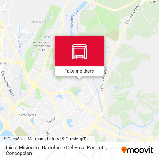 Inicio Misionero Bartolome Del Pozo  Poniente map