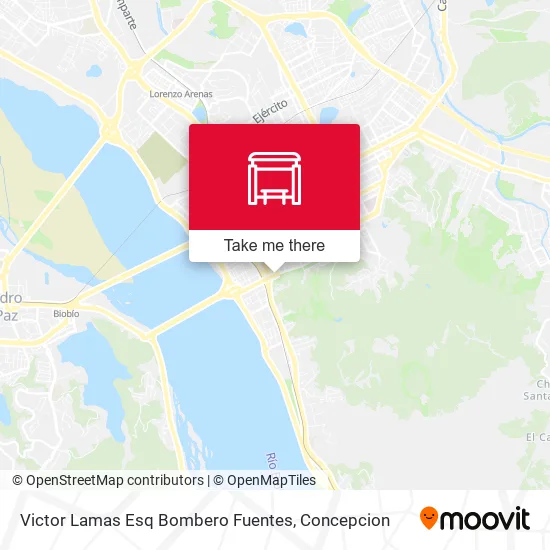 Mapa de Victor Lamas Esq Bombero Fuentes
