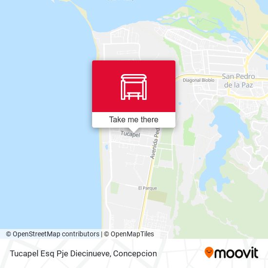 Mapa de Tucapel Esq Pje Diecinueve