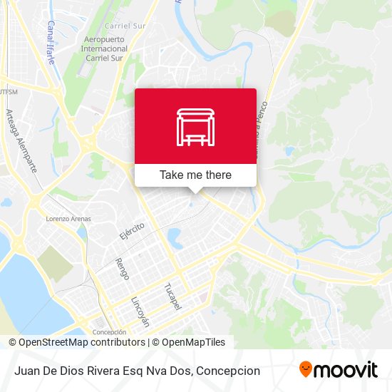 Juan De Dios Rivera Esq Nva Dos map