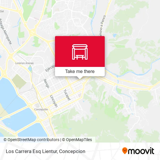 Mapa de Los Carrera Esq Lientur