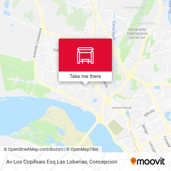 Mapa de Av Los Copihues Esq Las Loberias