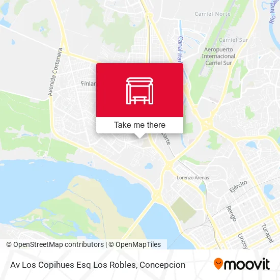 Mapa de Av Los Copihues Esq Los Robles