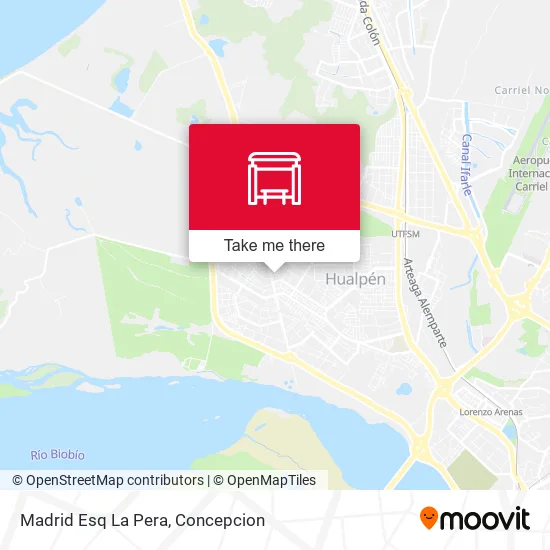 Mapa de Madrid Esq La Pera