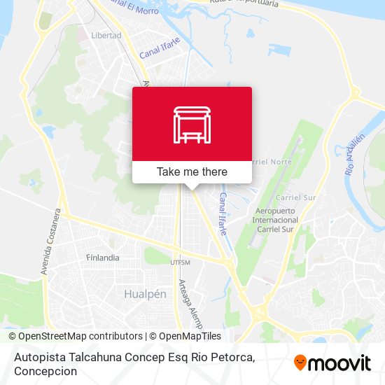 Mapa de Autopista Talcahuna Concep Esq Rio Petorca